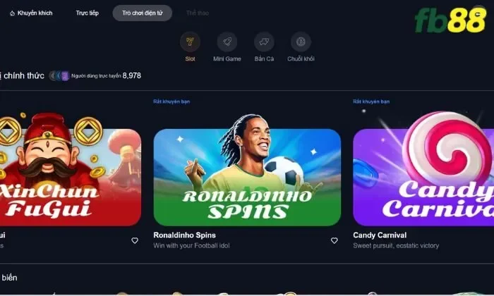 10 Slots FB88 cung cấp kho game siêu khủng