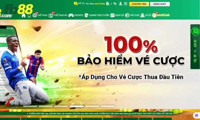 Chương trình 100% bảo hiểm vé cược FB88 áp dụng cho thành viên mới
