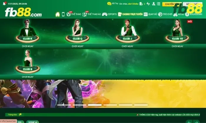 Club Queen FB88 Giới thiệu về sảnh game Club Queen FB88