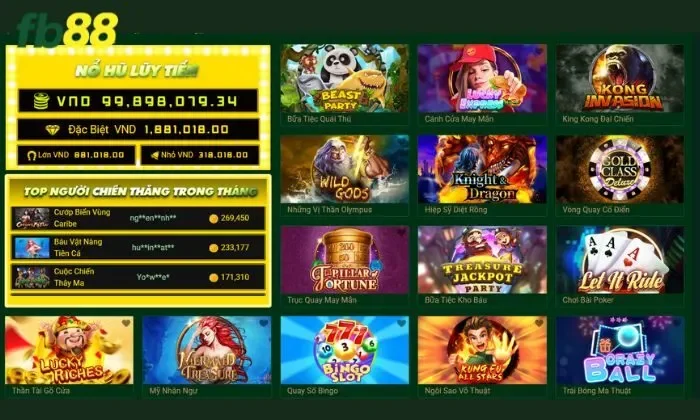 Các sảnh cược slots hấp dẫn