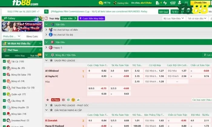 Kinh nghiệm chơi sảnh thể thao 7 FB88 hiệu quả