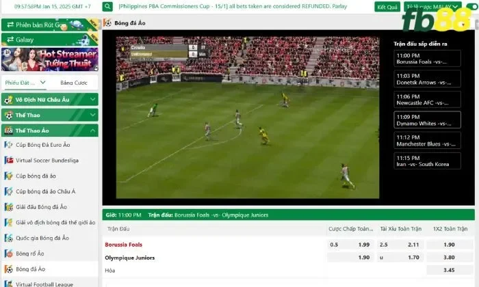 Thể thao ảo 7 FB88 Trải nghiệm chơi game Thể thao ảo 7 FB88 đẳng cấp nhất